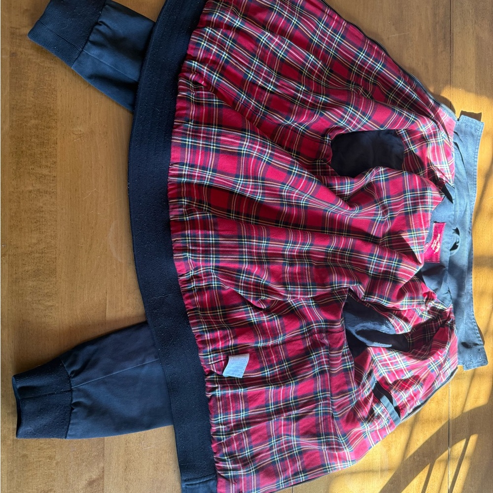Harrington Bomber Jacket with Red Plaid Lining - Picture 8 of 8